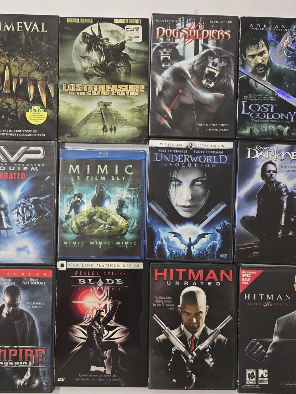 Lot of 14 Horror Action DVDs Blu-ray Hitman PC Game Sealed Collection Bundle
